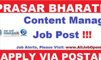 Apply for Content Assistants post in Prasar Barati 